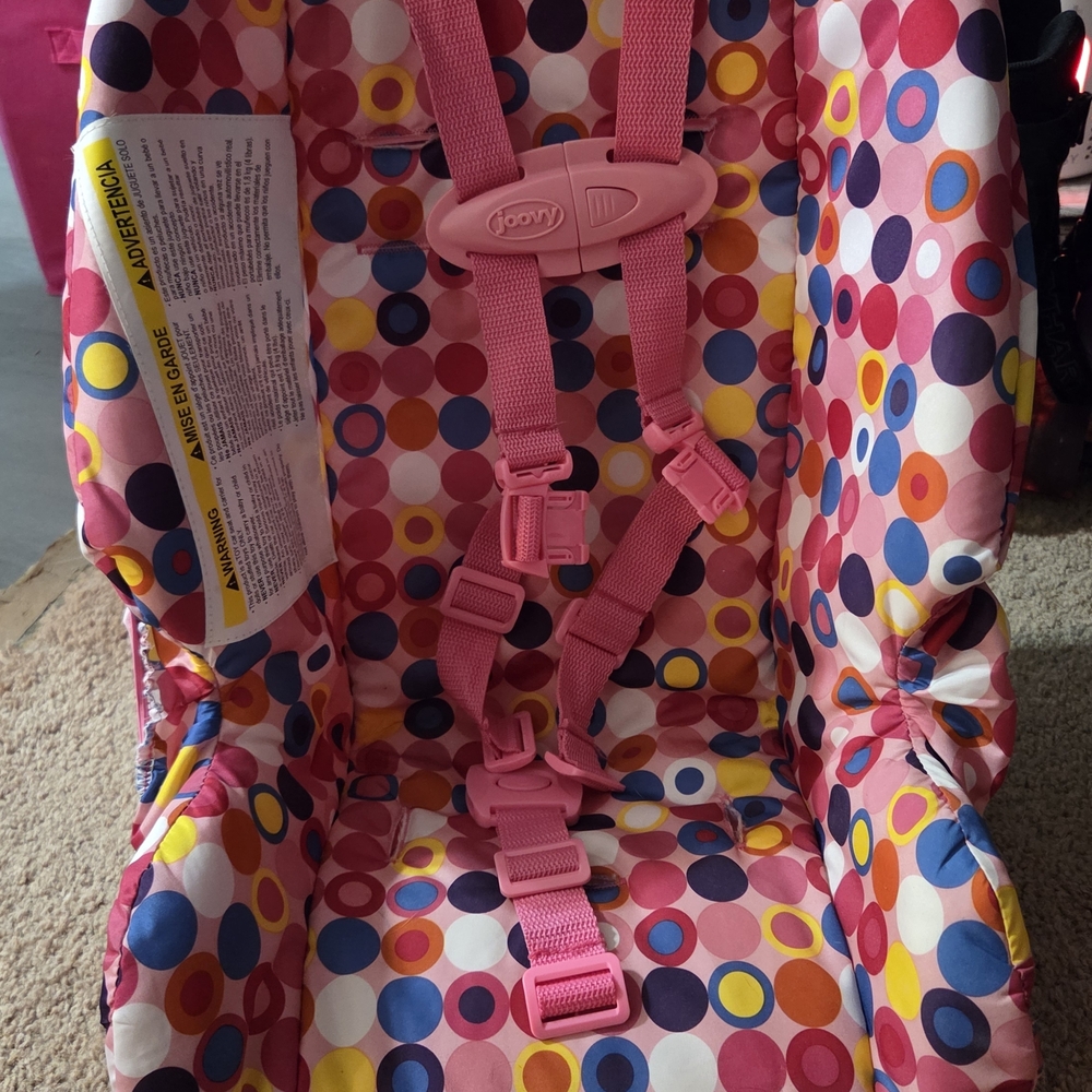 Colorful Polka Dot Doll Car Seat